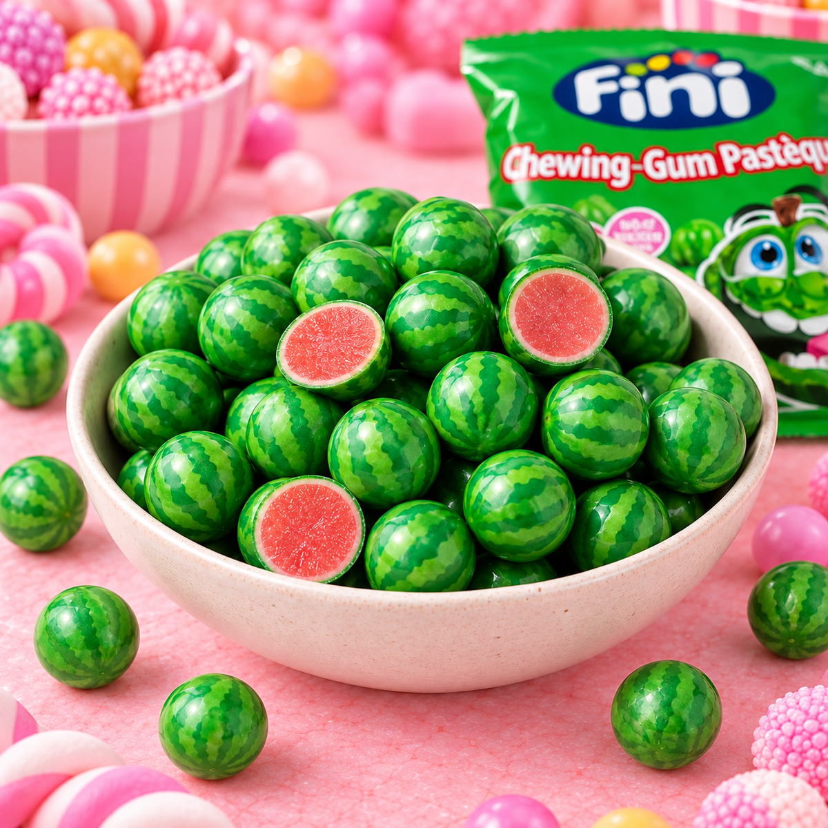 Chewing-Gum Pastèque acide Lots de 3