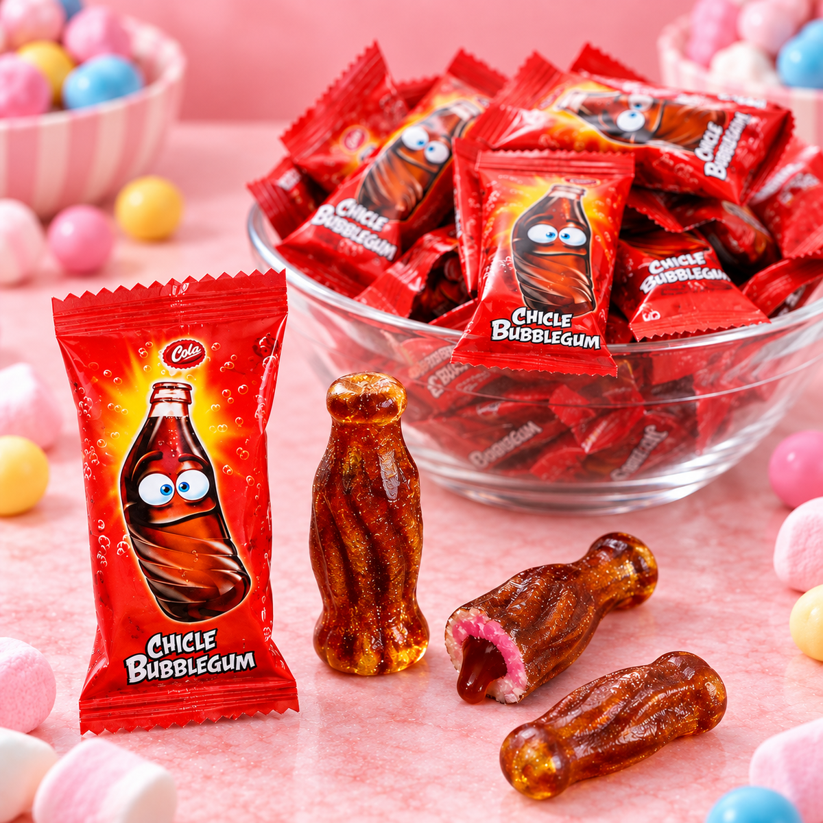Chewing-Gum Bouteille Cola Lots de 5