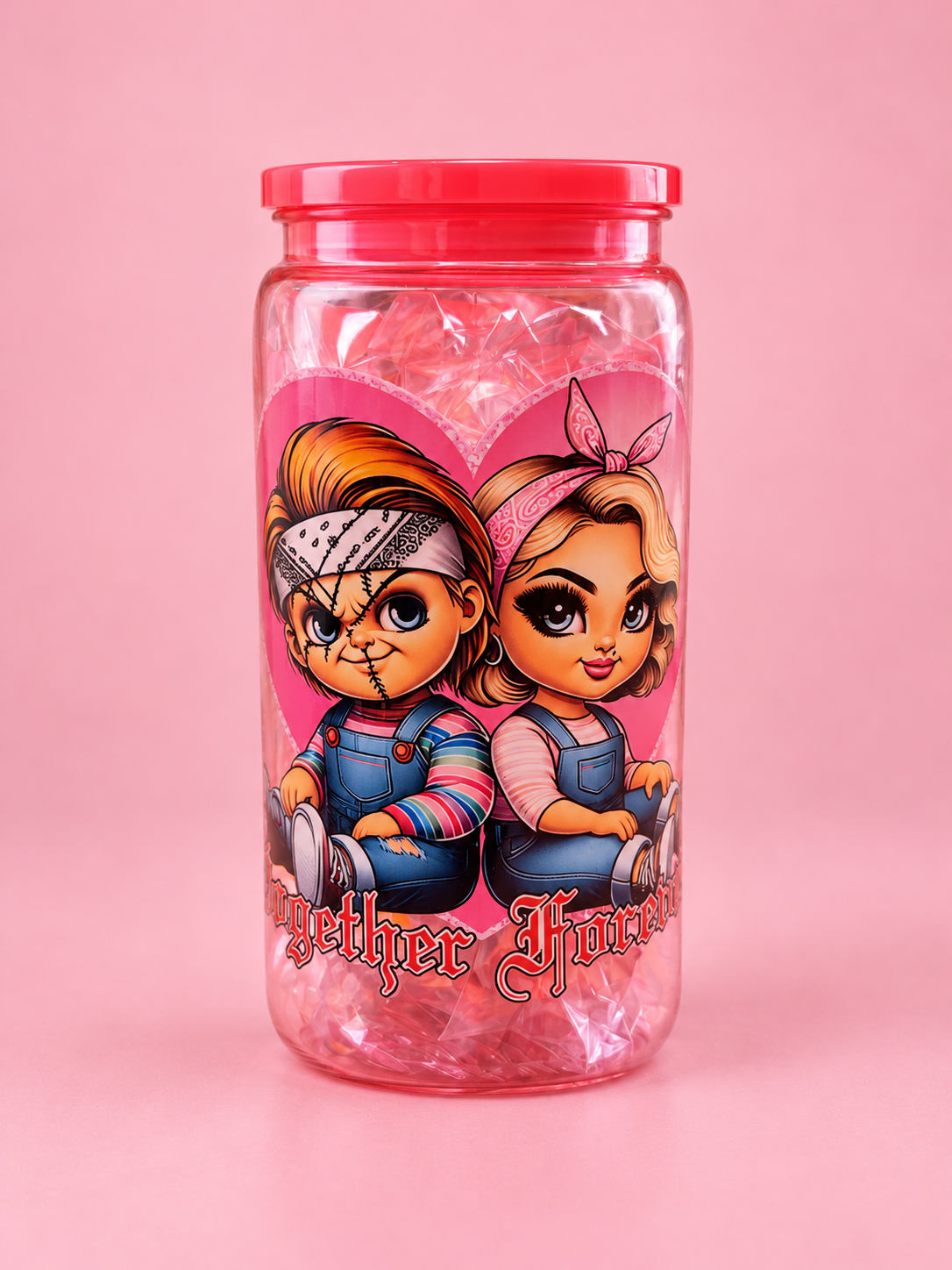 Duo infernal – Verre garni de bonbons