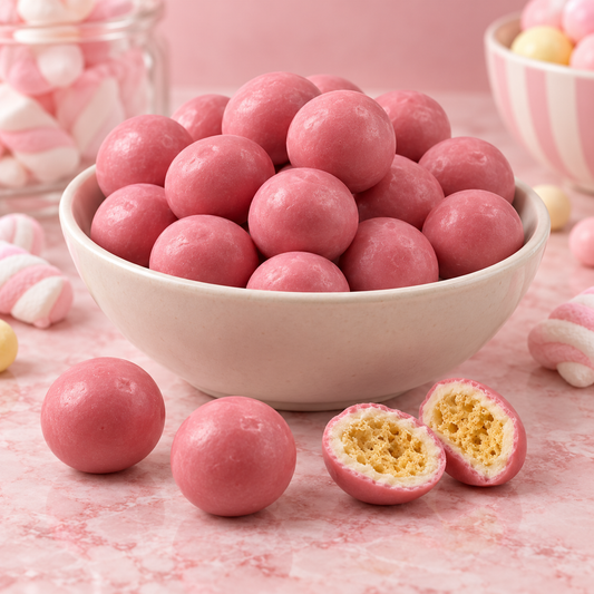Billes de céréales, biscuits roses de Reims